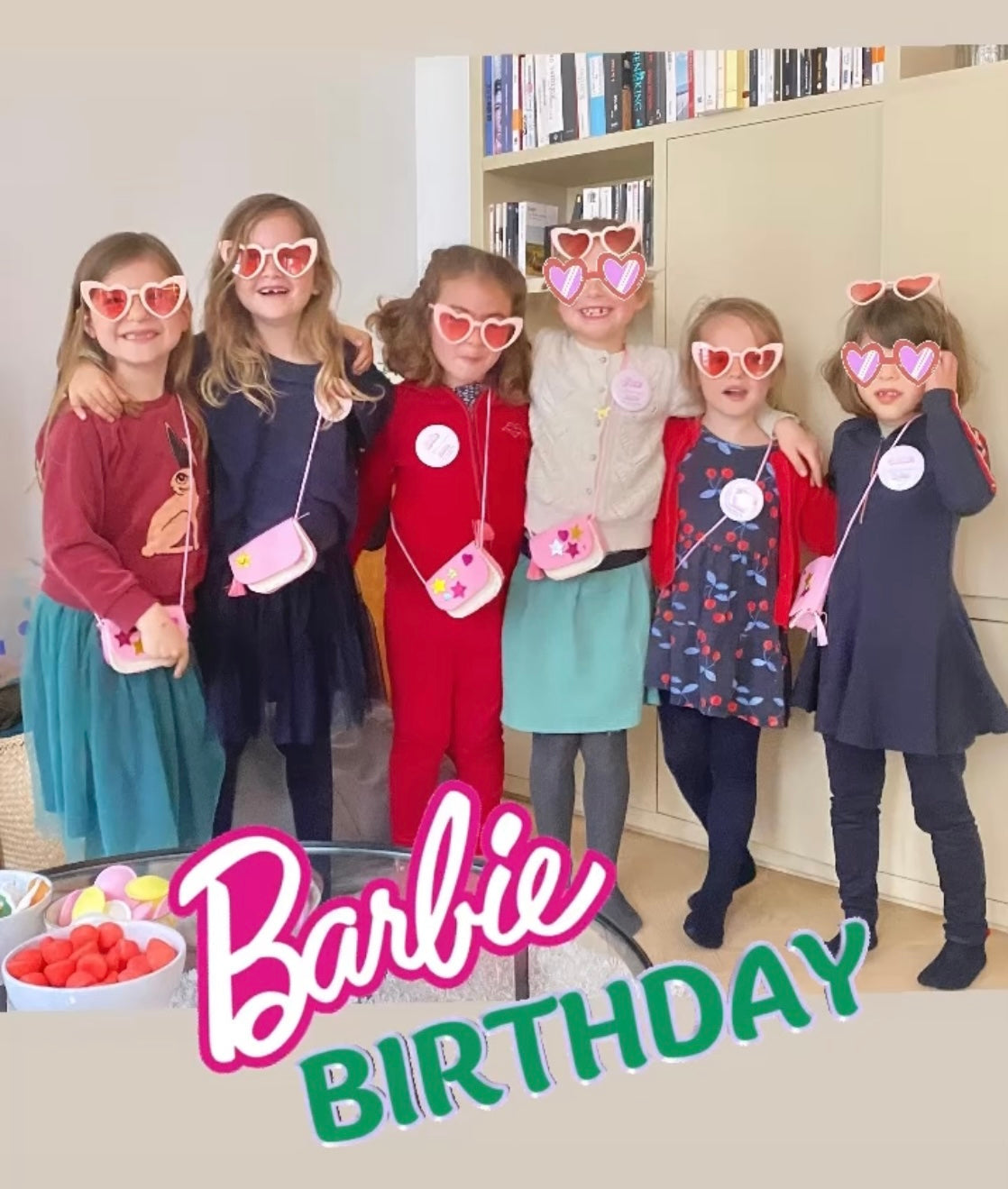 Lunettes coeur - anniversaire thème Barbie