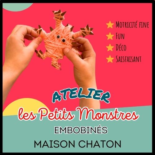 Atelier créatif - mes petites Monstres Embobinés - Activité enfant Paris 9 -