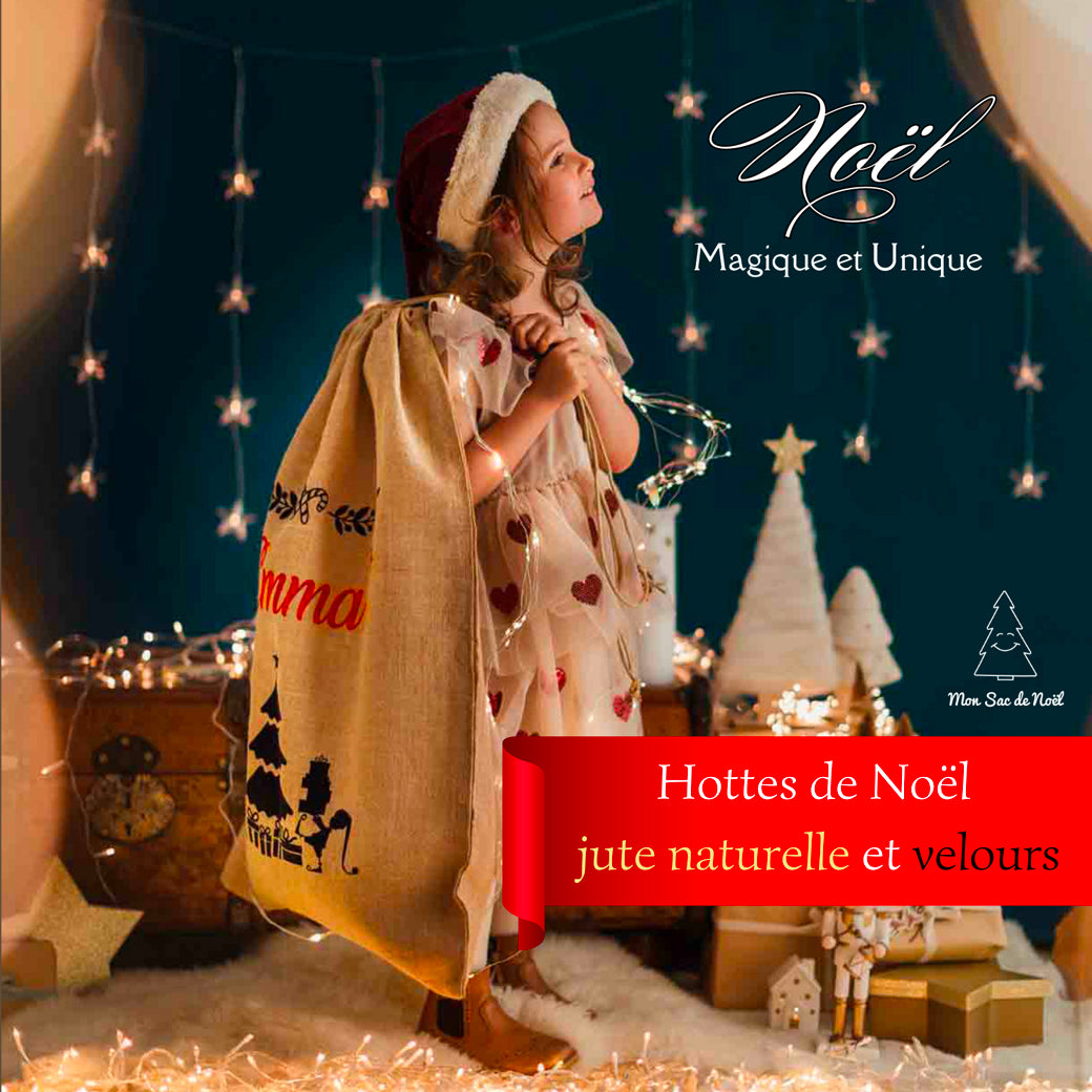 La Hotte Traineau - Petite Hotte de Noël Personnalisée