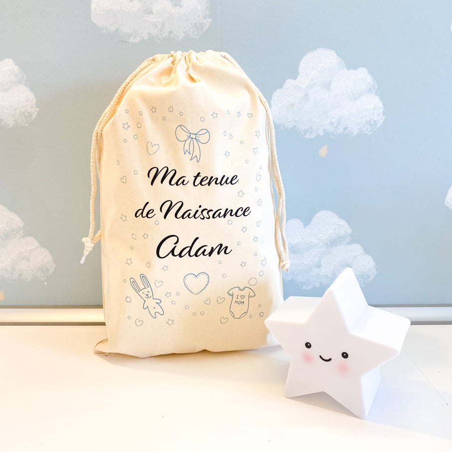 Sac Ma tenue de Naissance Bleu 👶