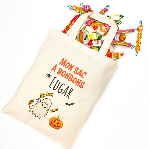 Sac bonbons Halloween personnalis Maison Chaton