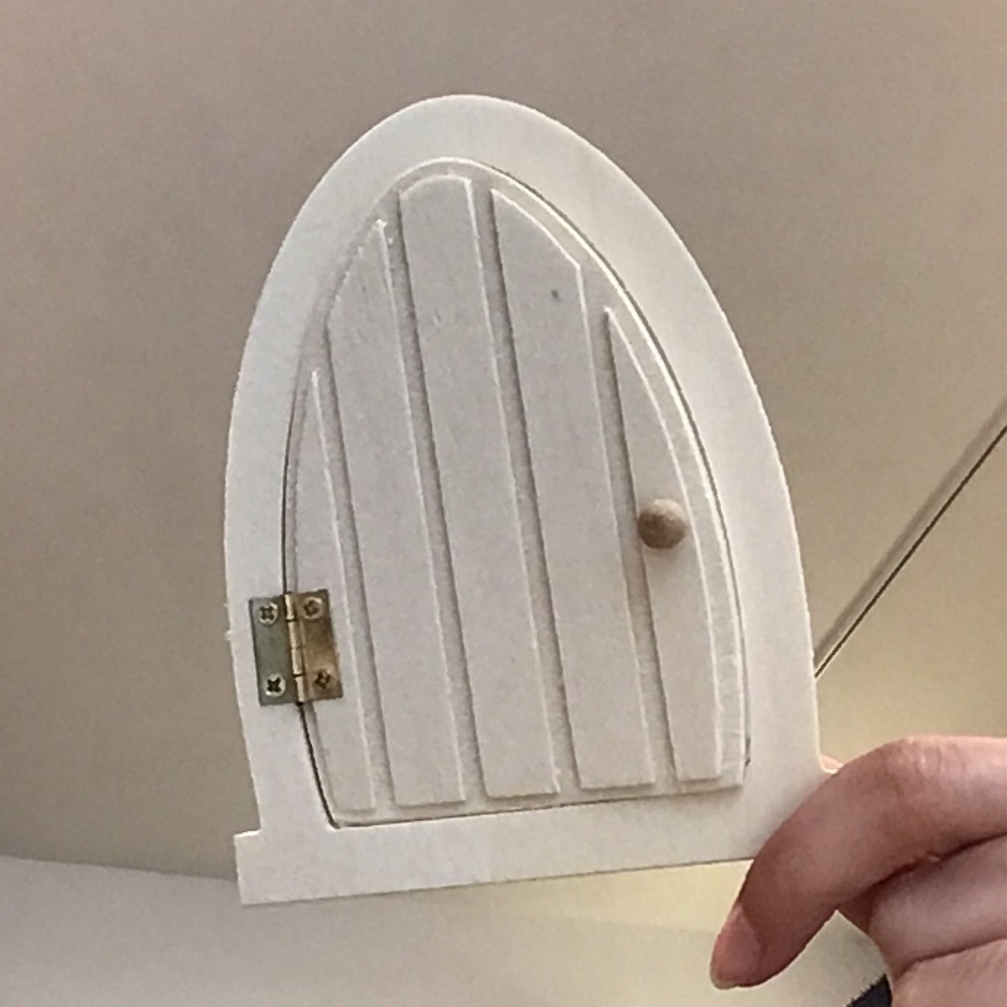 Porte ronde petite souris en bois - Support à décorer