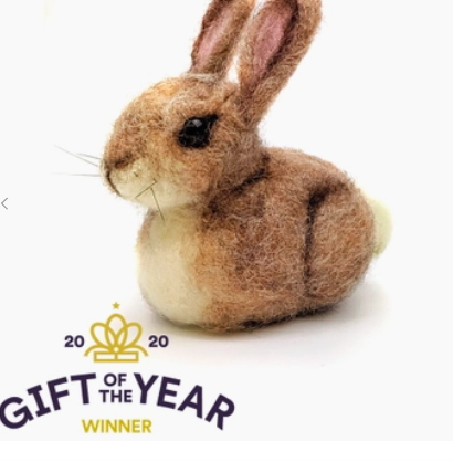 Kit de feutrage à l'aiguille Baby Bunny lapin - The Crafty Kit Company