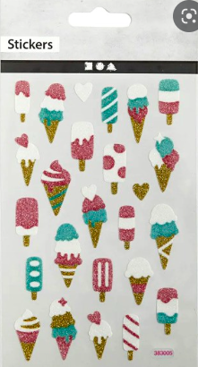 Stickers pailletés glaces - Creativ Company