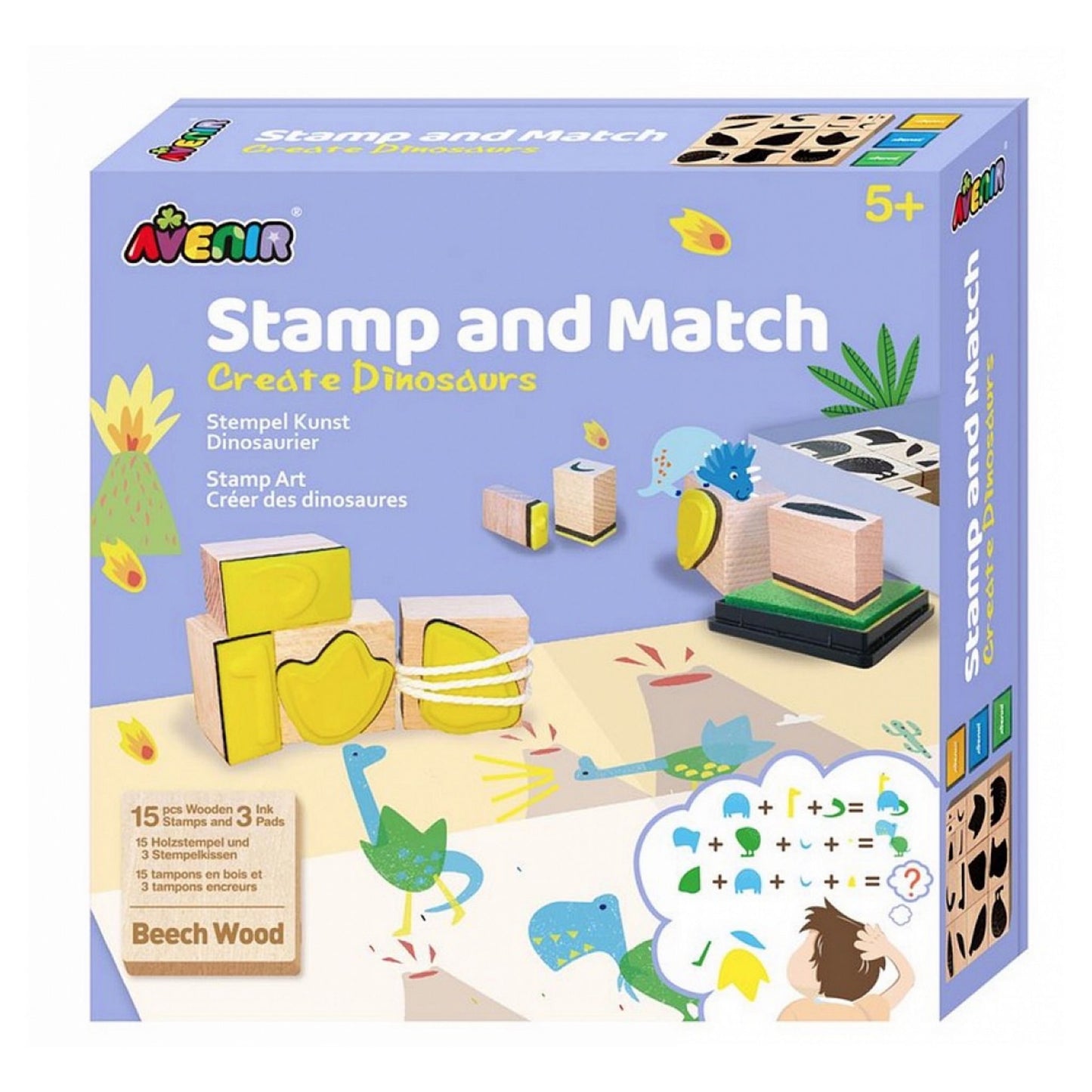 Tampons dinosaures - Stamp and Match - Avenir