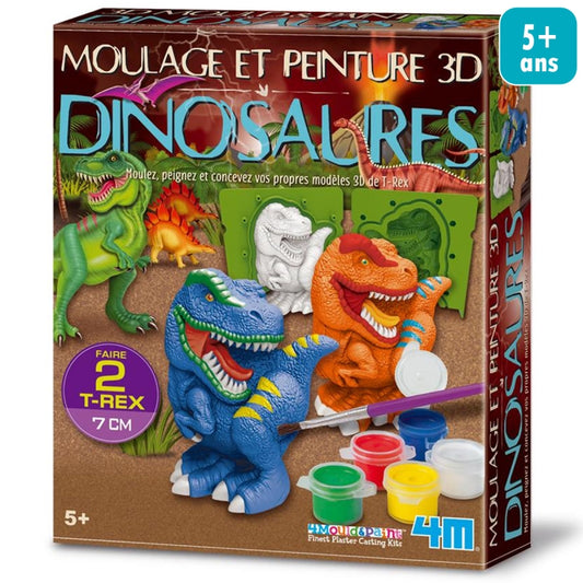Kit moulage et peinture de dinosaures 3D 4M